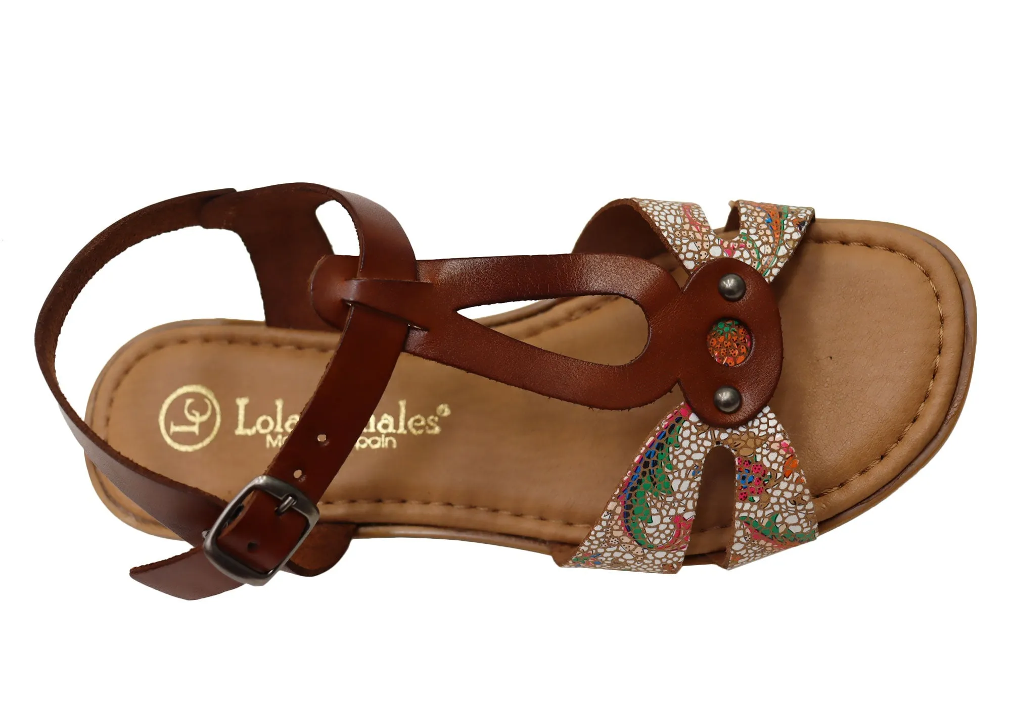 Lola Canales Salli Womens Comfortable Leather Sandals Made In Spain