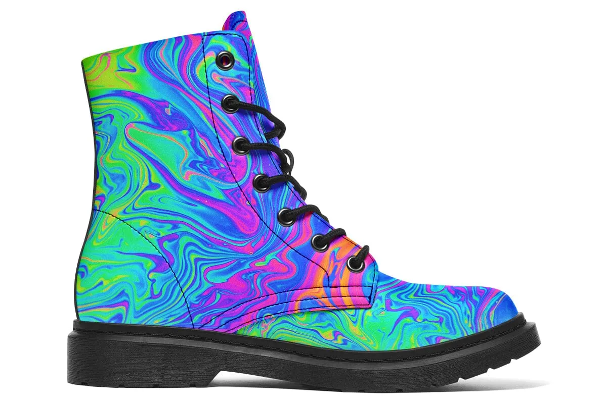 Melting Colors Combat Boots