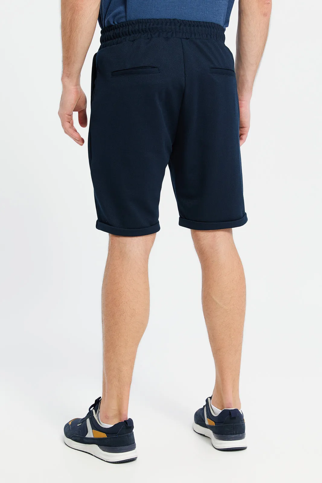 Men Navy Pull On Shorts