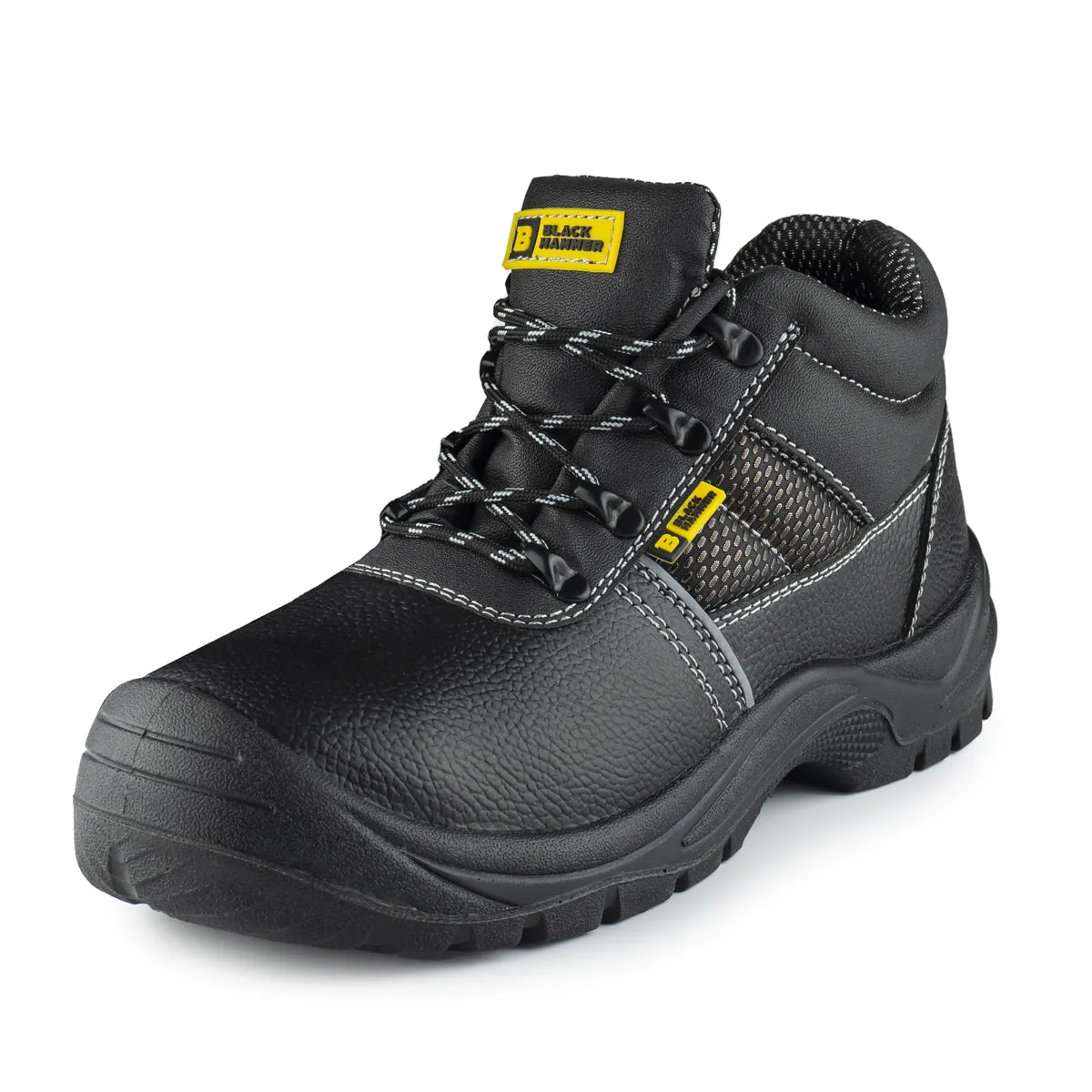 Mens Safety Boots Steel Toe Cap Work Footwear | Black Hammer 1471