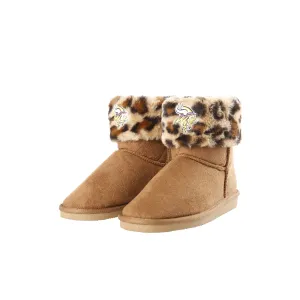 Minnesota Vikings NFL Womens Cheetah Fur Boots