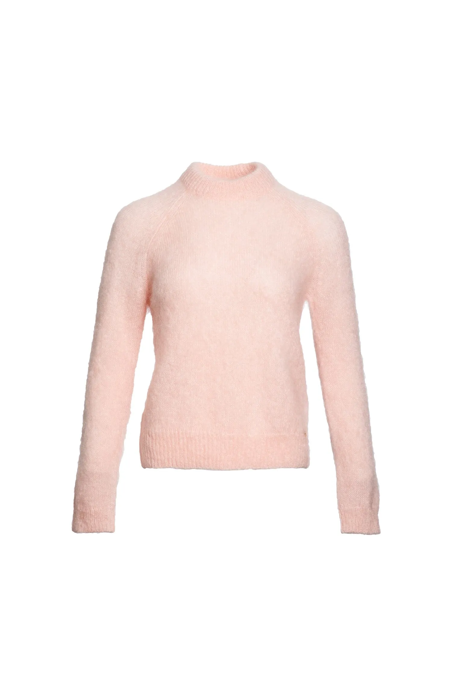 Mohair-Blended Raglan Sleeves Sweater