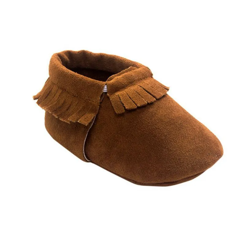 Newborn Toddler Infant Boys Girls Tassel Shoes Toddler Soft Sole Coral Velvet Baby Moccasins Shoes Baby Crib Shoes PU