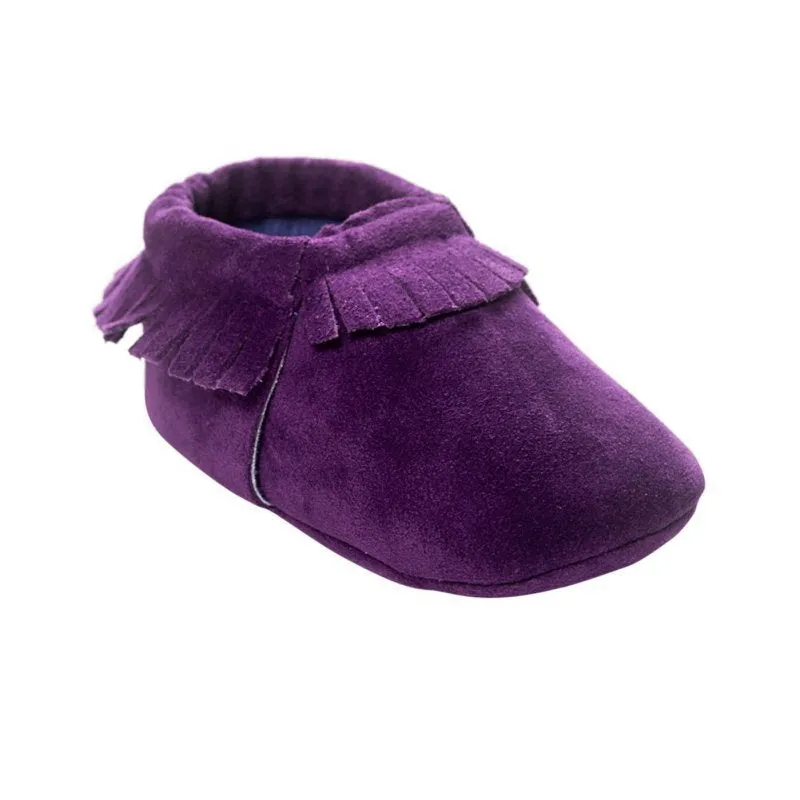 Newborn Toddler Infant Boys Girls Tassel Shoes Toddler Soft Sole Coral Velvet Baby Moccasins Shoes Baby Crib Shoes PU