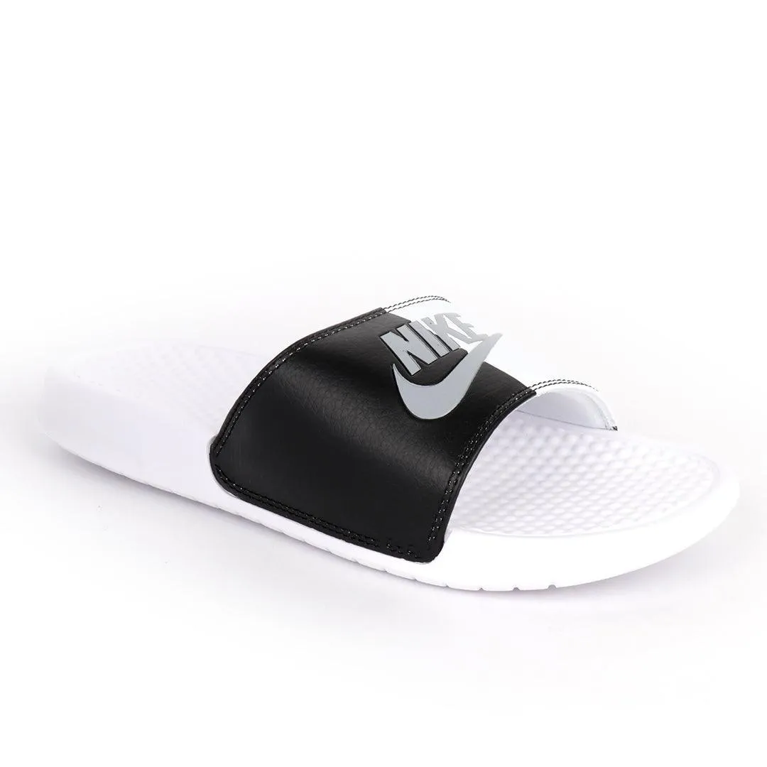 NK Benasi JDI Black and White Sole Men's Slide