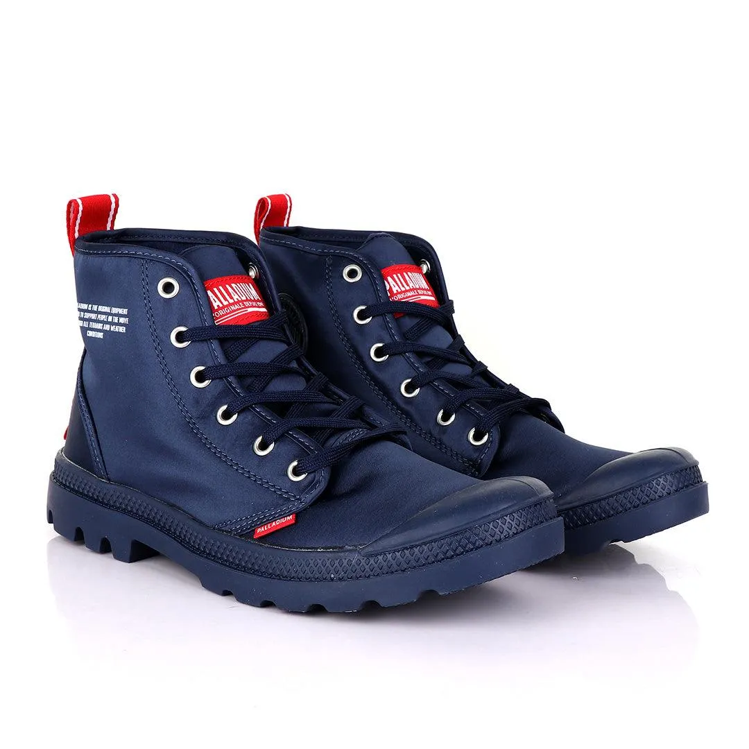 Palladium Dare Night Navyblue with Red Strap Boots