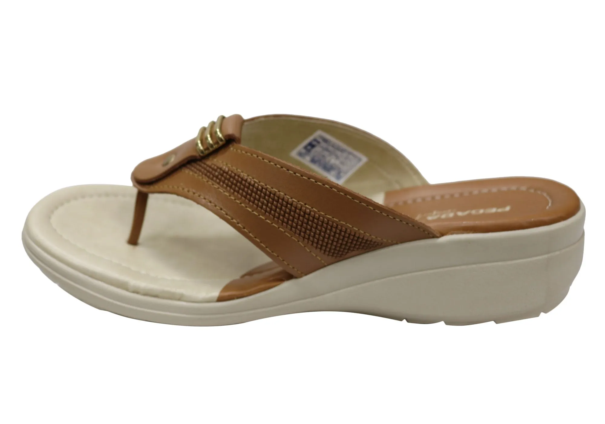 Pegada Ema Womens Comfortable Leather Thongs Sandals Made In Brazil