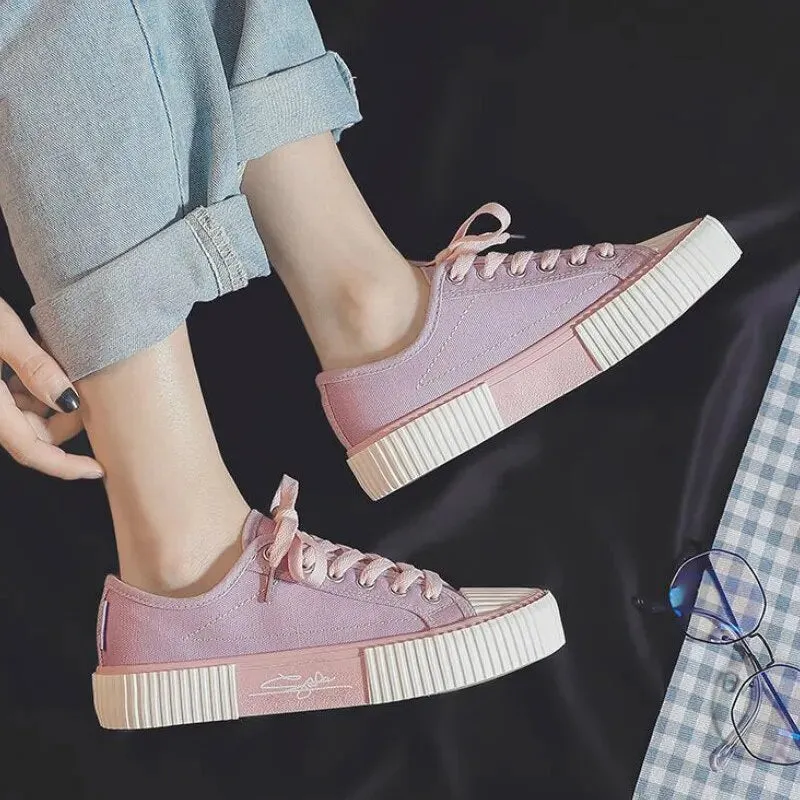 Platform lace trainers sneakers