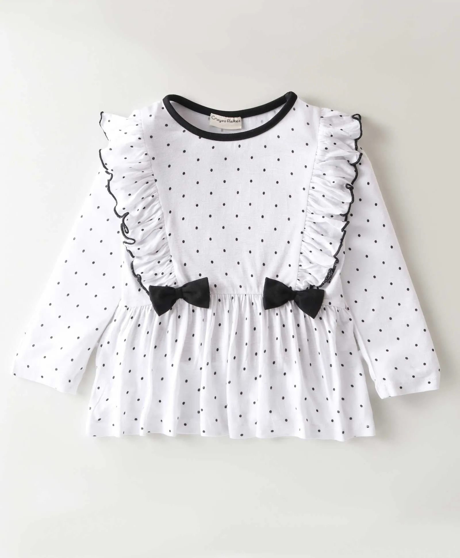 Polka with Frill Printed Top Palazzo Set