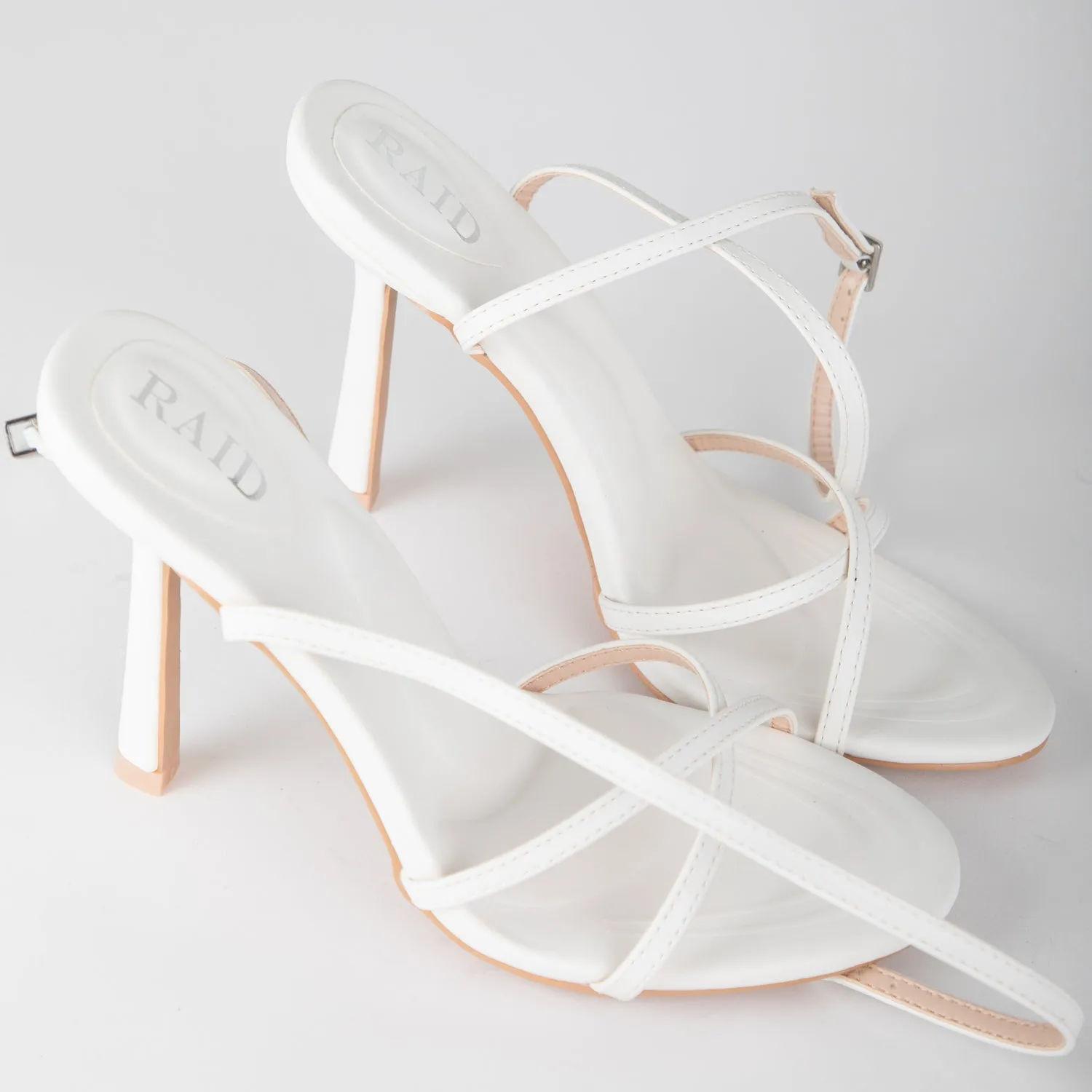 RAID Sevilla Heeled Sandals in White