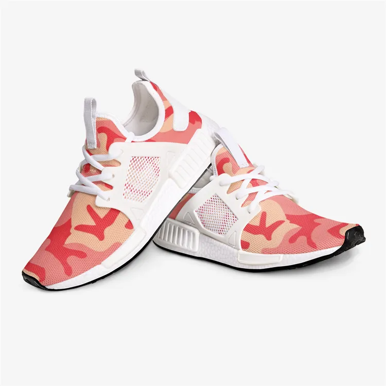 Red Coral Camouflage Unisex Lightweight Sneaker