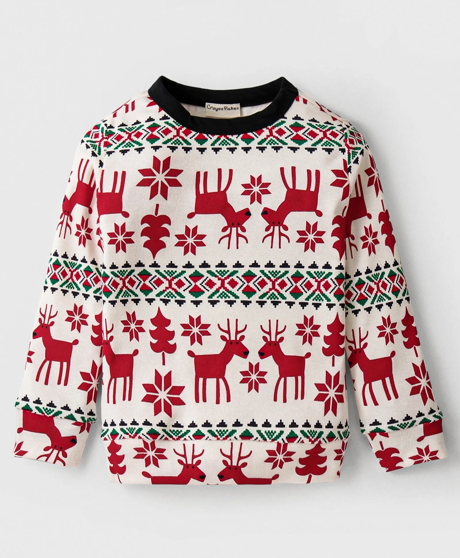 Reindeer Printed Top with Leggings Set