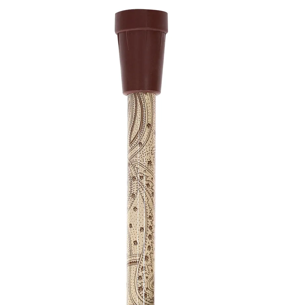 Rhinestone Pearlz Designer Folding Cane: Creme Swirl Handle