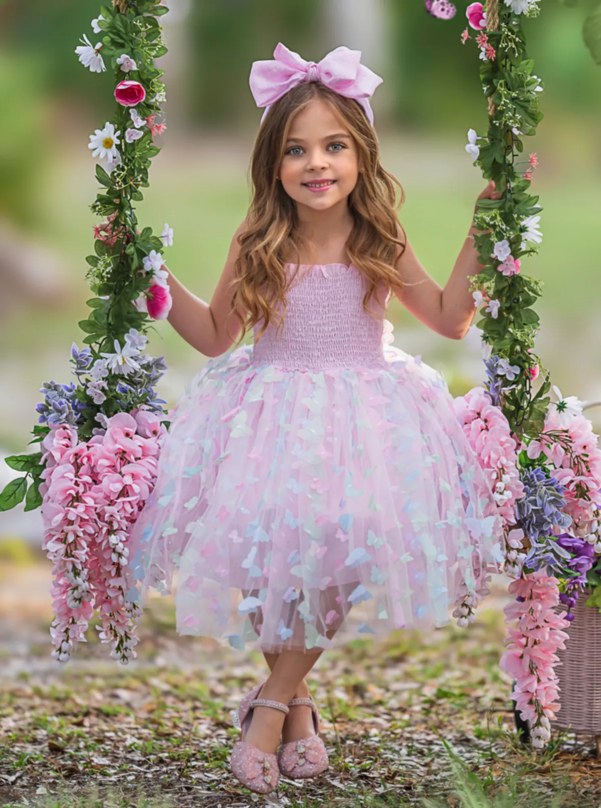 Royal Butterfly Fairy Smocked Dress