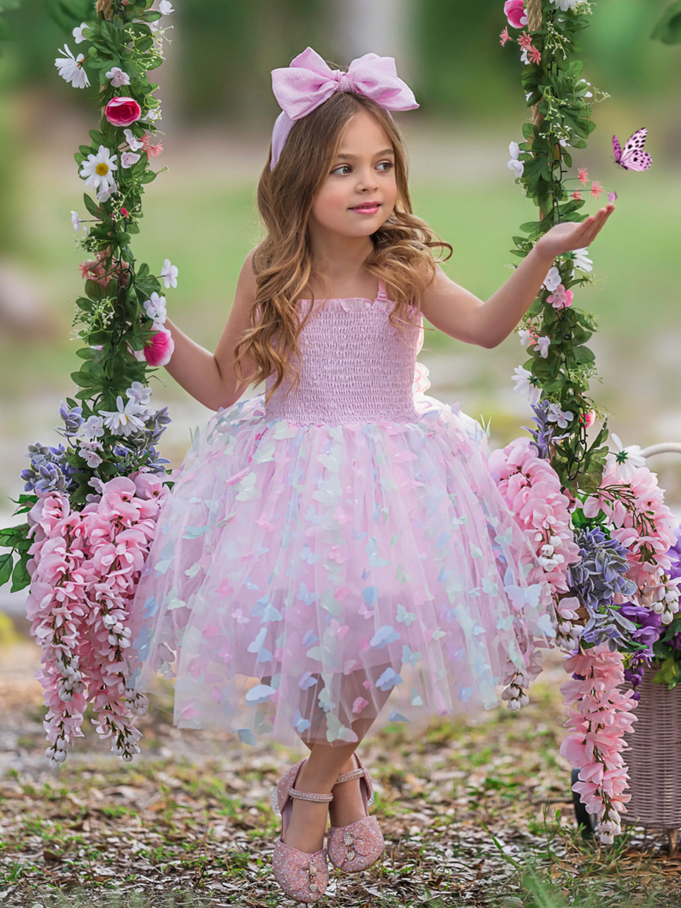 Royal Butterfly Fairy Smocked Dress