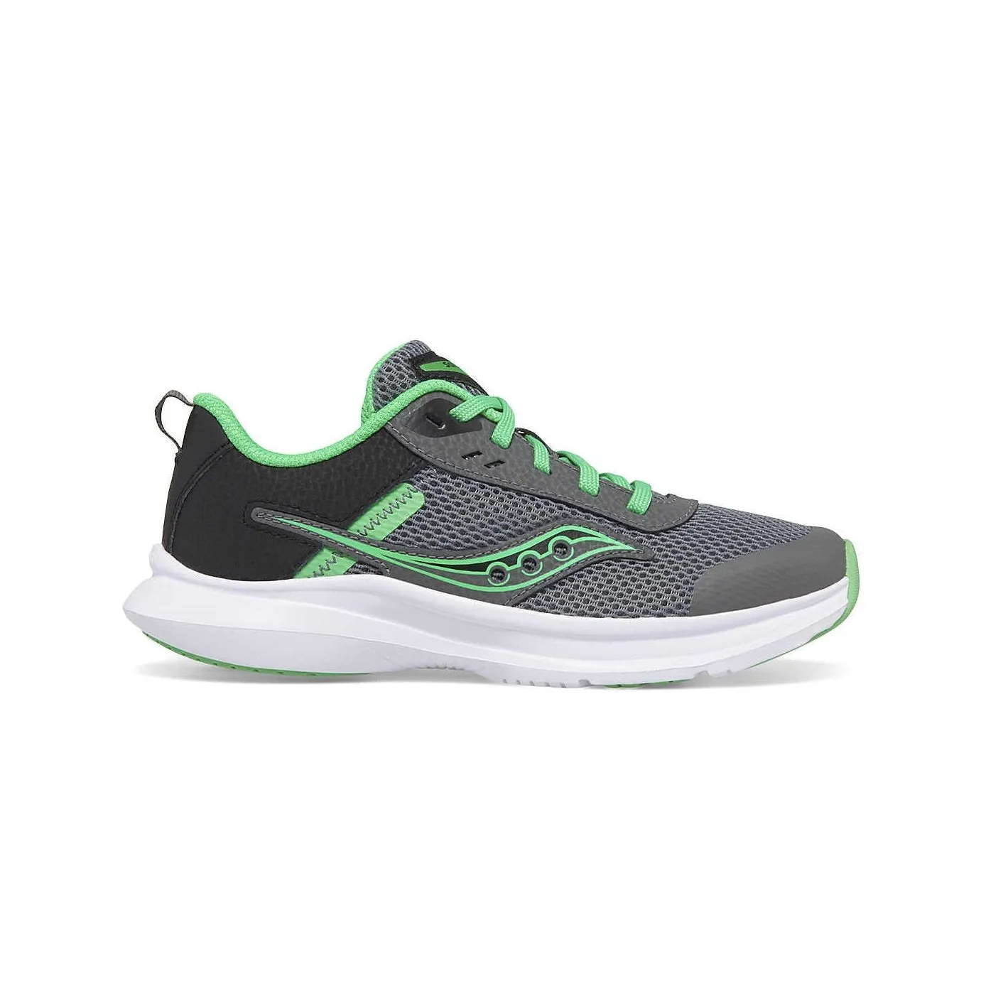 Saucony Grey/Green Axon 3 Children's Sneaker