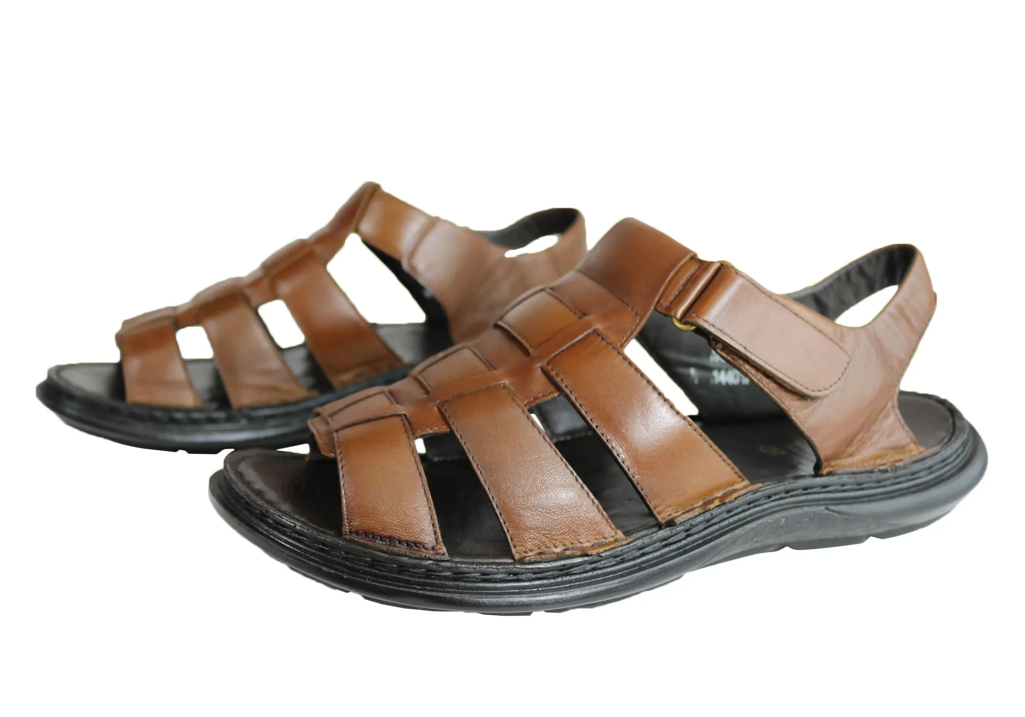 Savelli Kain Mens Leather Comfortable Cushioned Sandals Made In Brazil