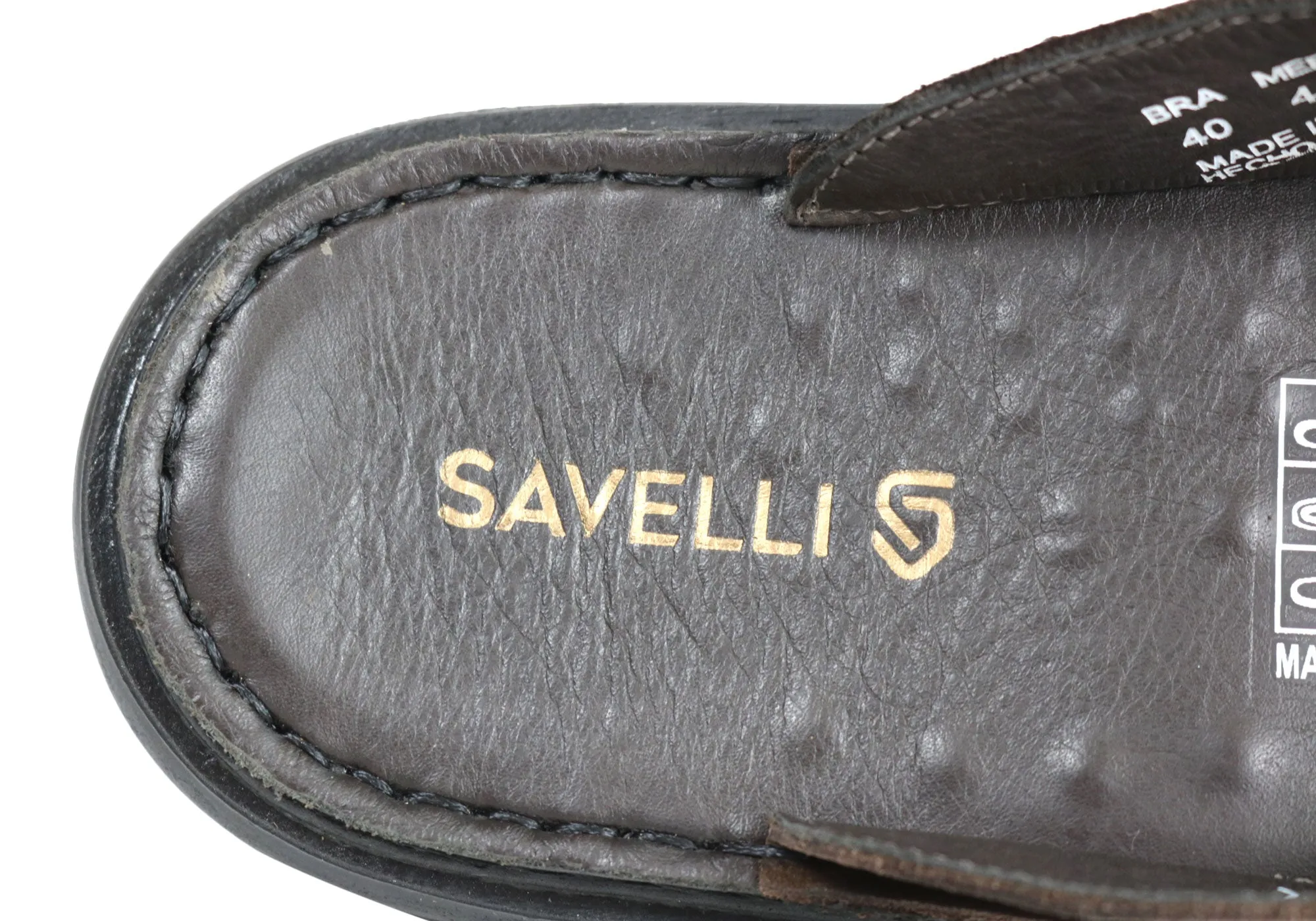 Savelli Wyatt Mens Comfortable Leather Thongs Sandals Made In Brazil