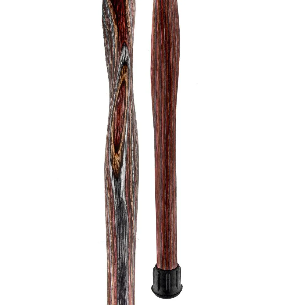 Scratch and Dent USA-Made Twisted Rustic Red Cane: Unique Colorwood Laminate V2044