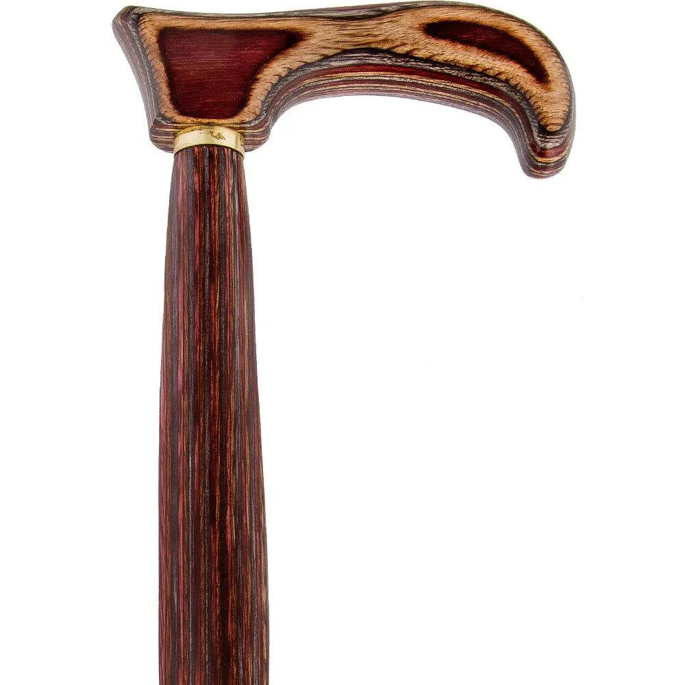 Scratch and Dent USA-Made Twisted Rustic Red Cane: Unique Colorwood Laminate V2044