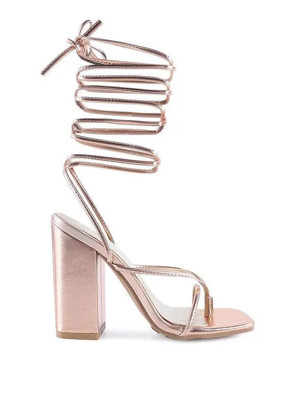 Shewolf Lace Up High Heel Sandals