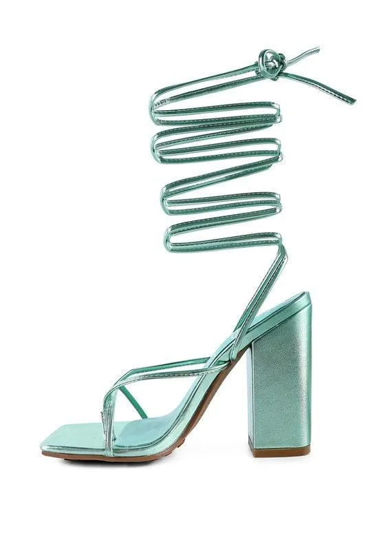 Shewolf Lace Up High Heel Sandals