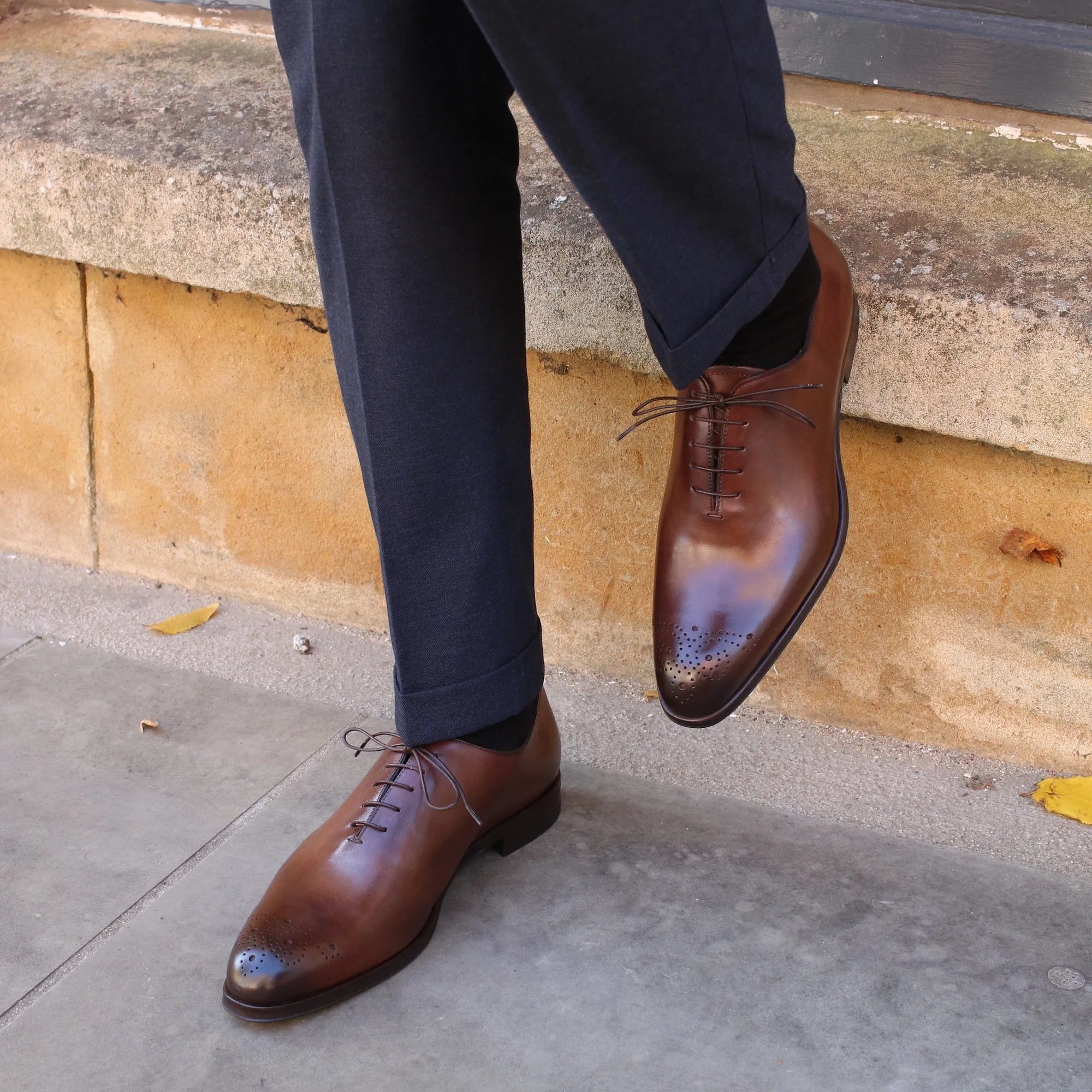 Soho Wholecut Oxford Brogue Brown