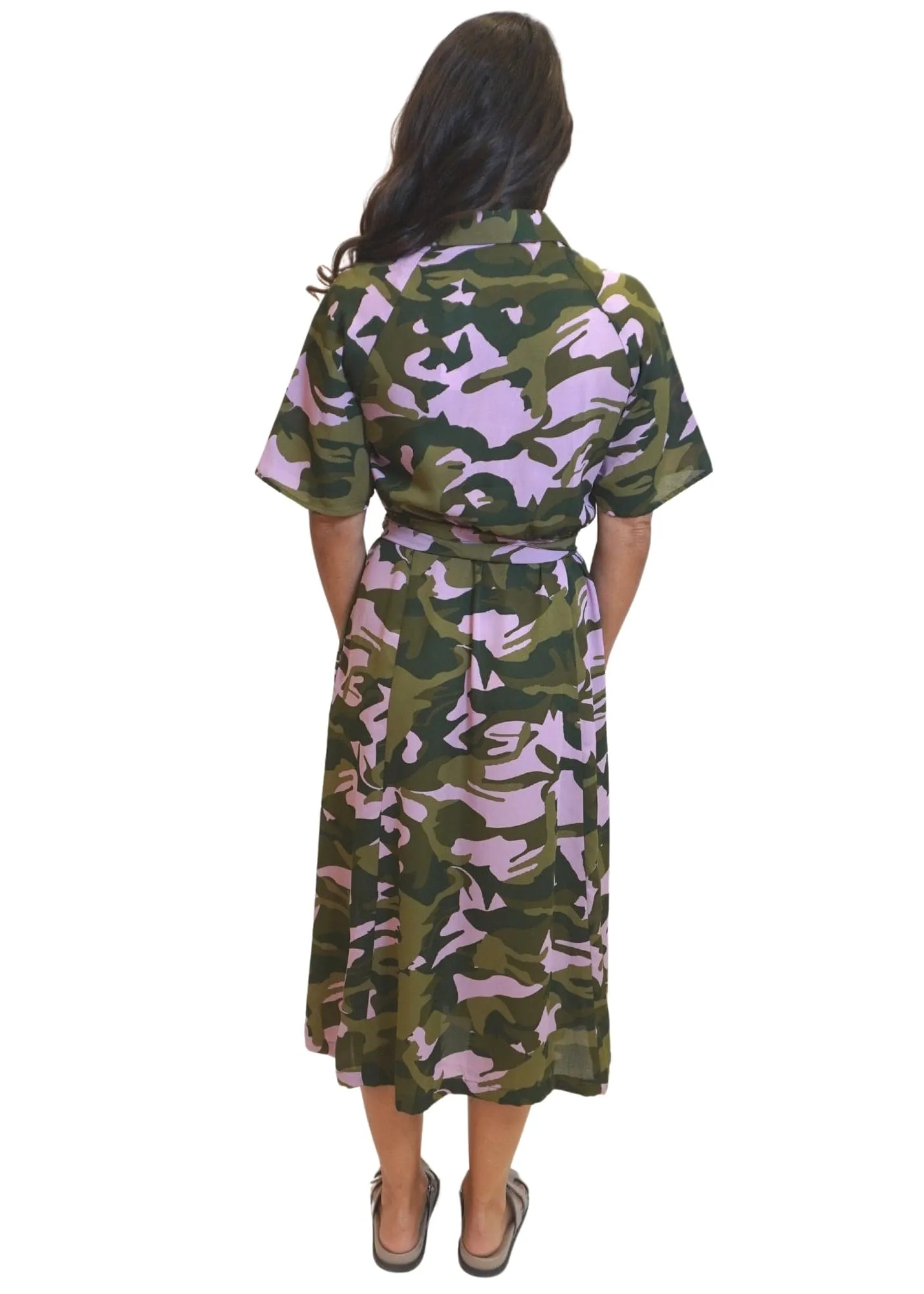 The Perfect Shirt Dress - Bubble Gum Army