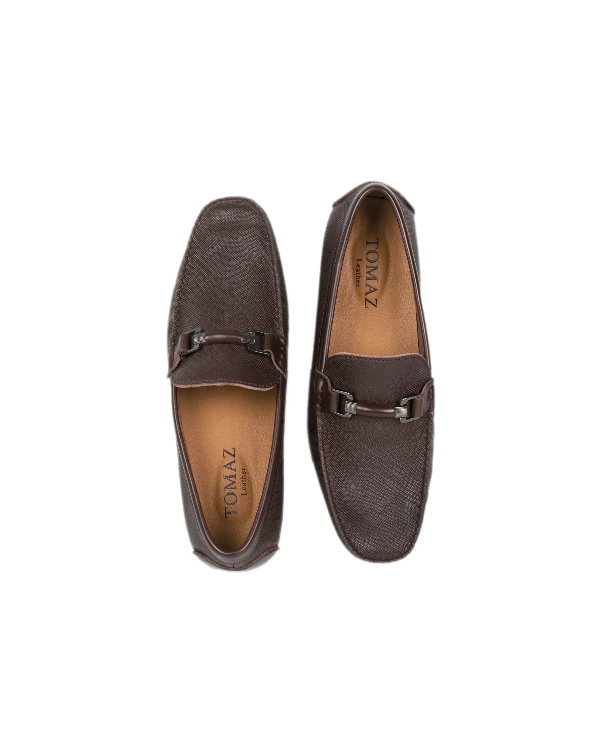 Tomaz BF283 Men's Buckle Moccasins (Coffee)