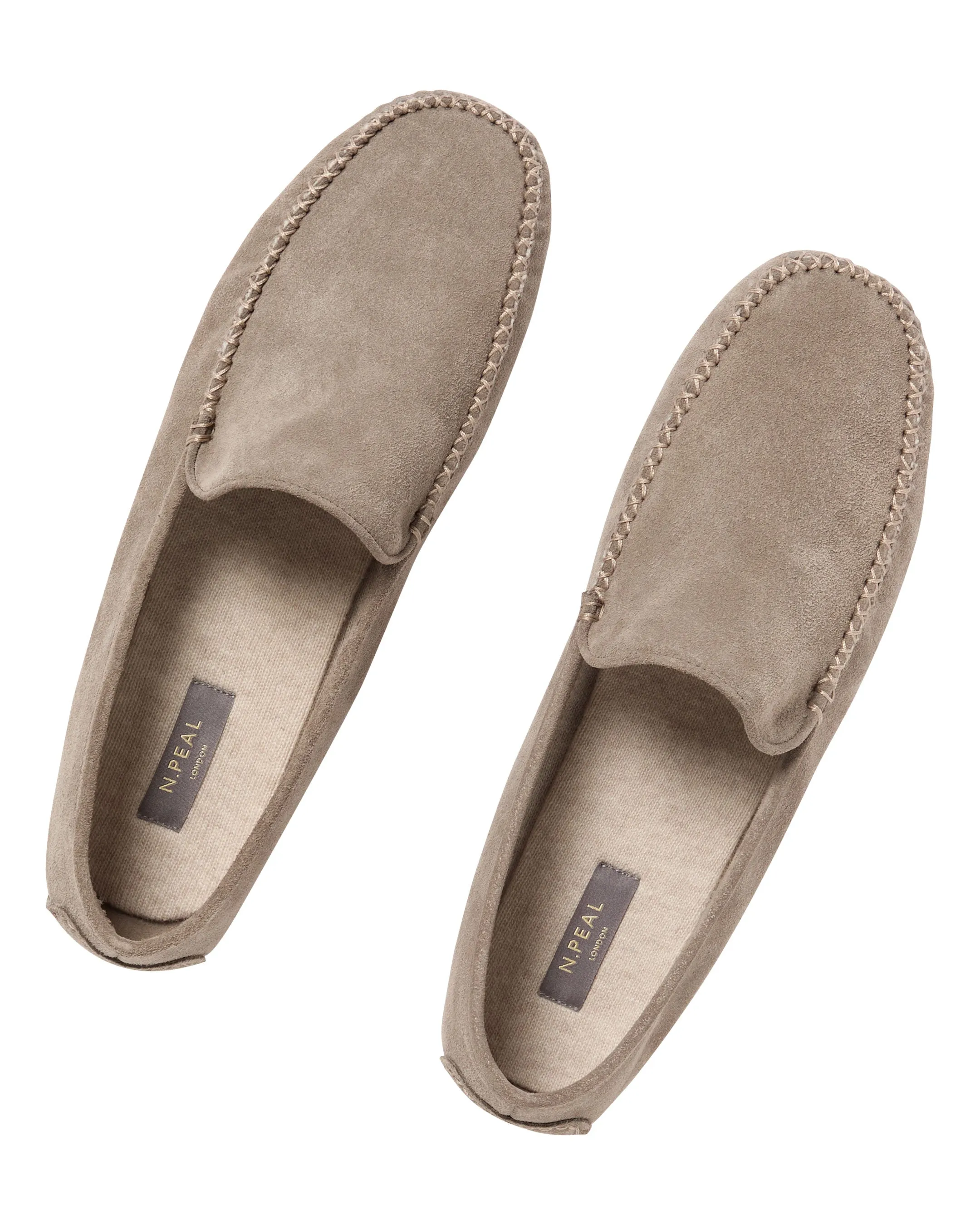 Unisex Cashmere Moccasin Taupe Brown