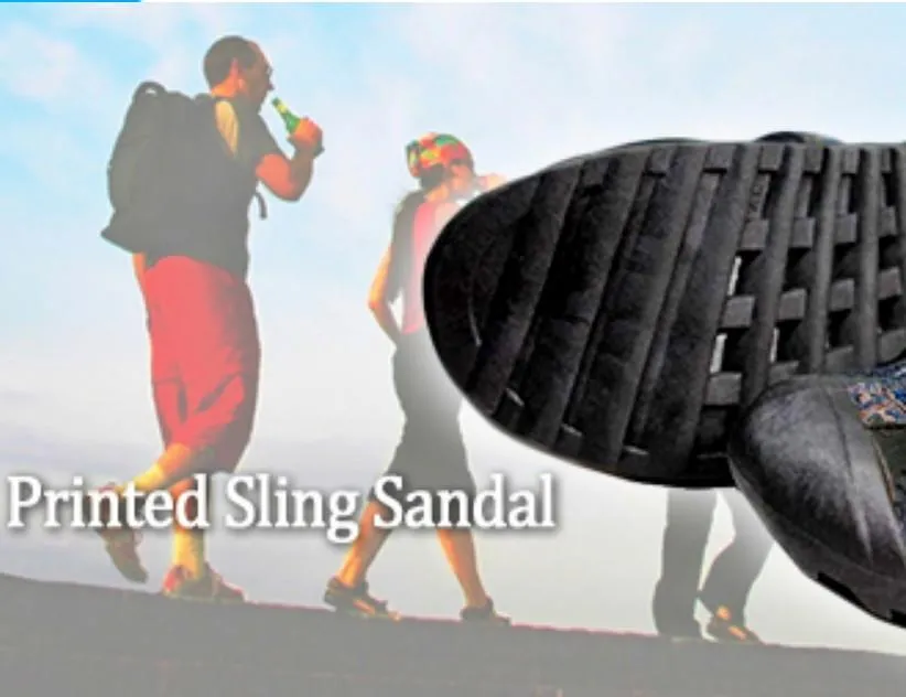 Unisex Printed Sling Sandals