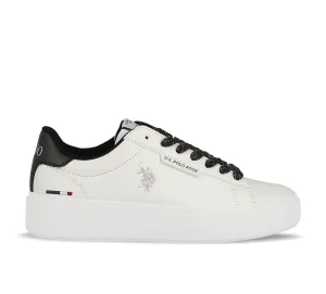 US POLO WOMEN TRAINERS IN WHITE AND BLACK