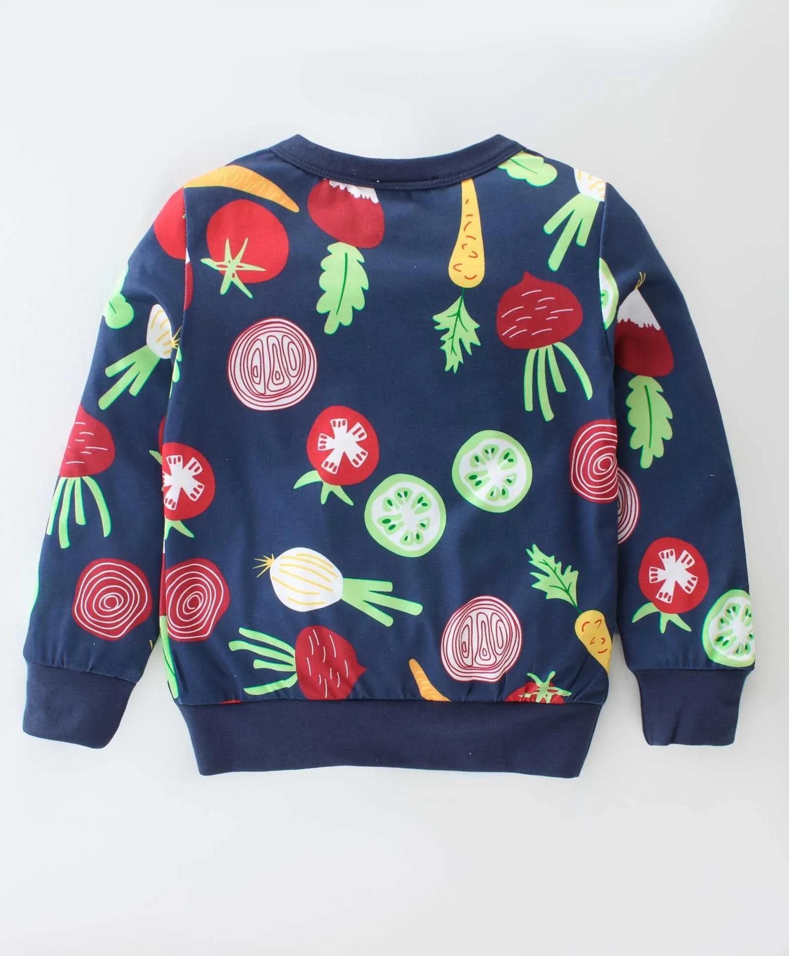 Veggies Printed Sweatshirt Jogger Set