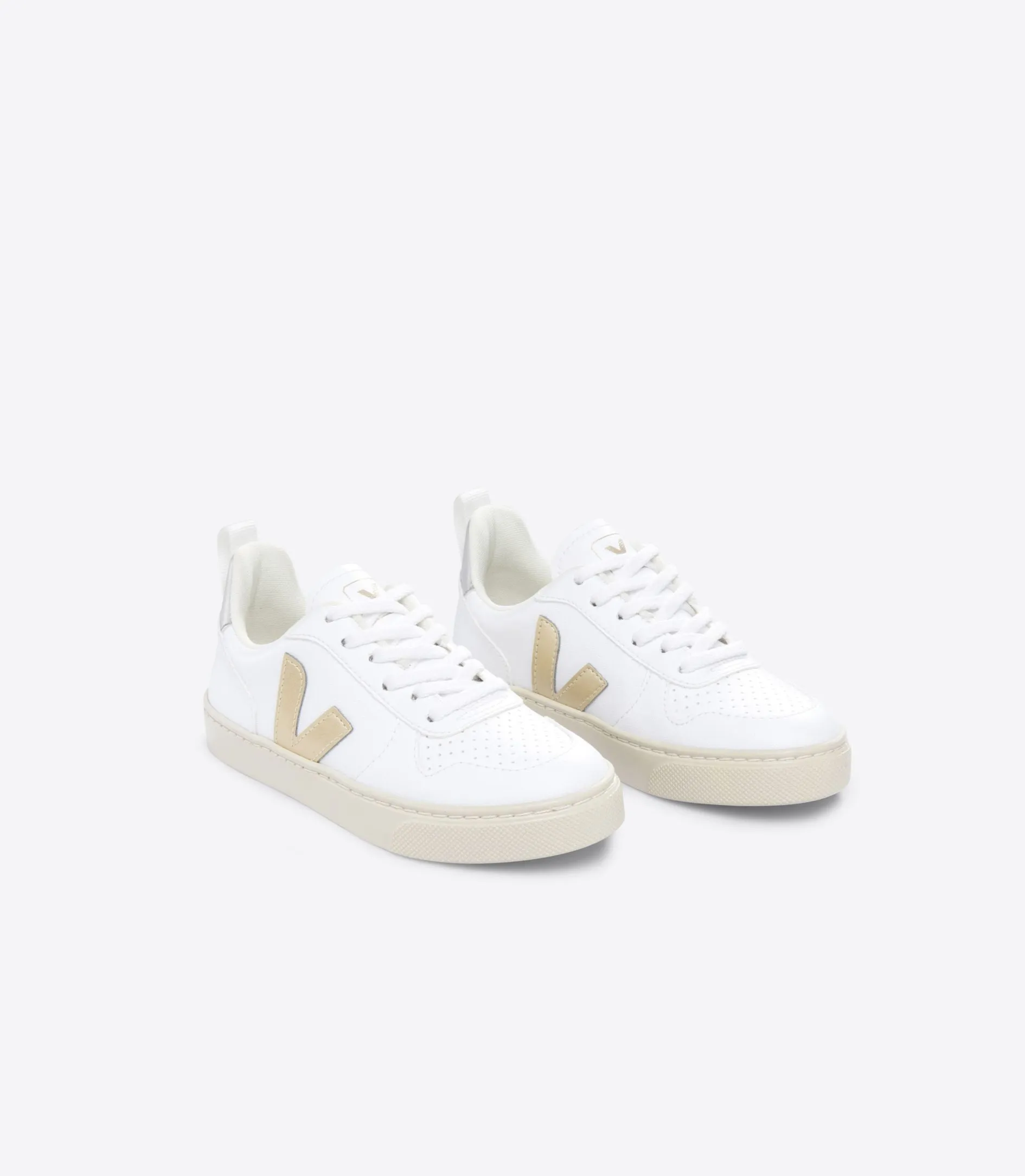 Veja V-10 CWL White Platine Silver Trainers