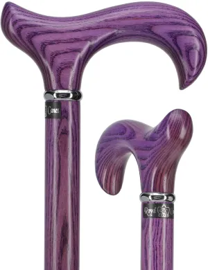 Vivid Purple Derby Cane with Premium Ash Wood Shaft