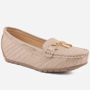 Women "MEGAN" Low Wedge Heel Moccasins