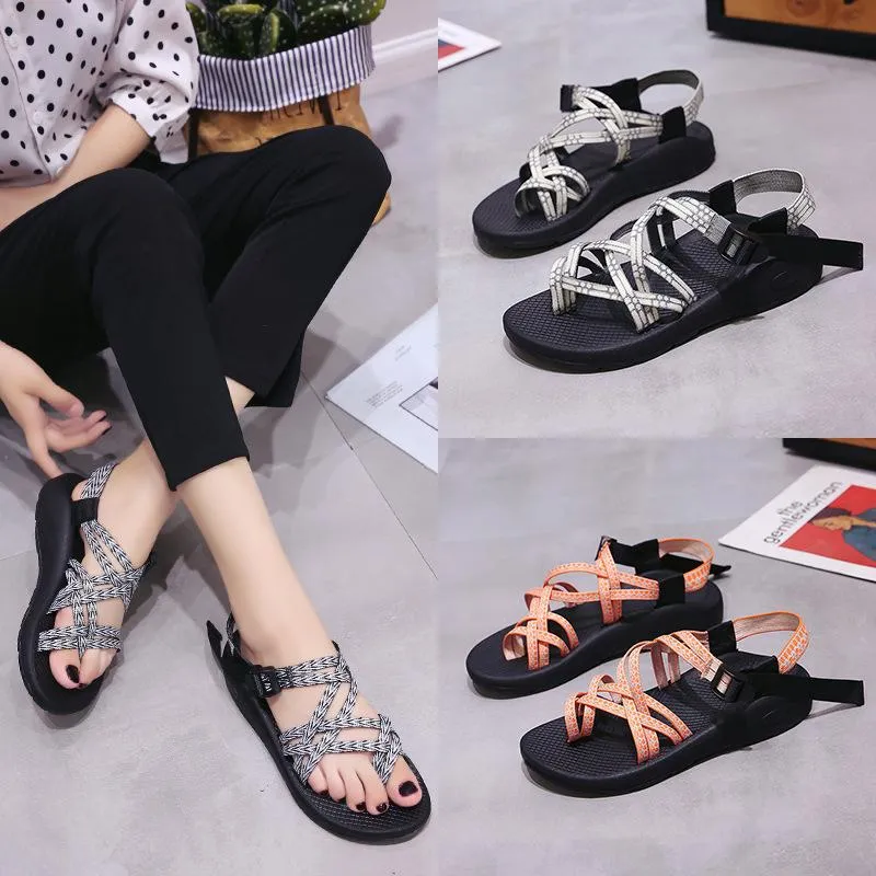 Women wedge heel comfortable criss cross ankle strap sandals