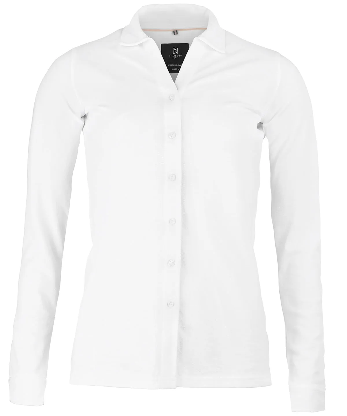 Womens Kingston  stretch deluxe piqu shirt | White