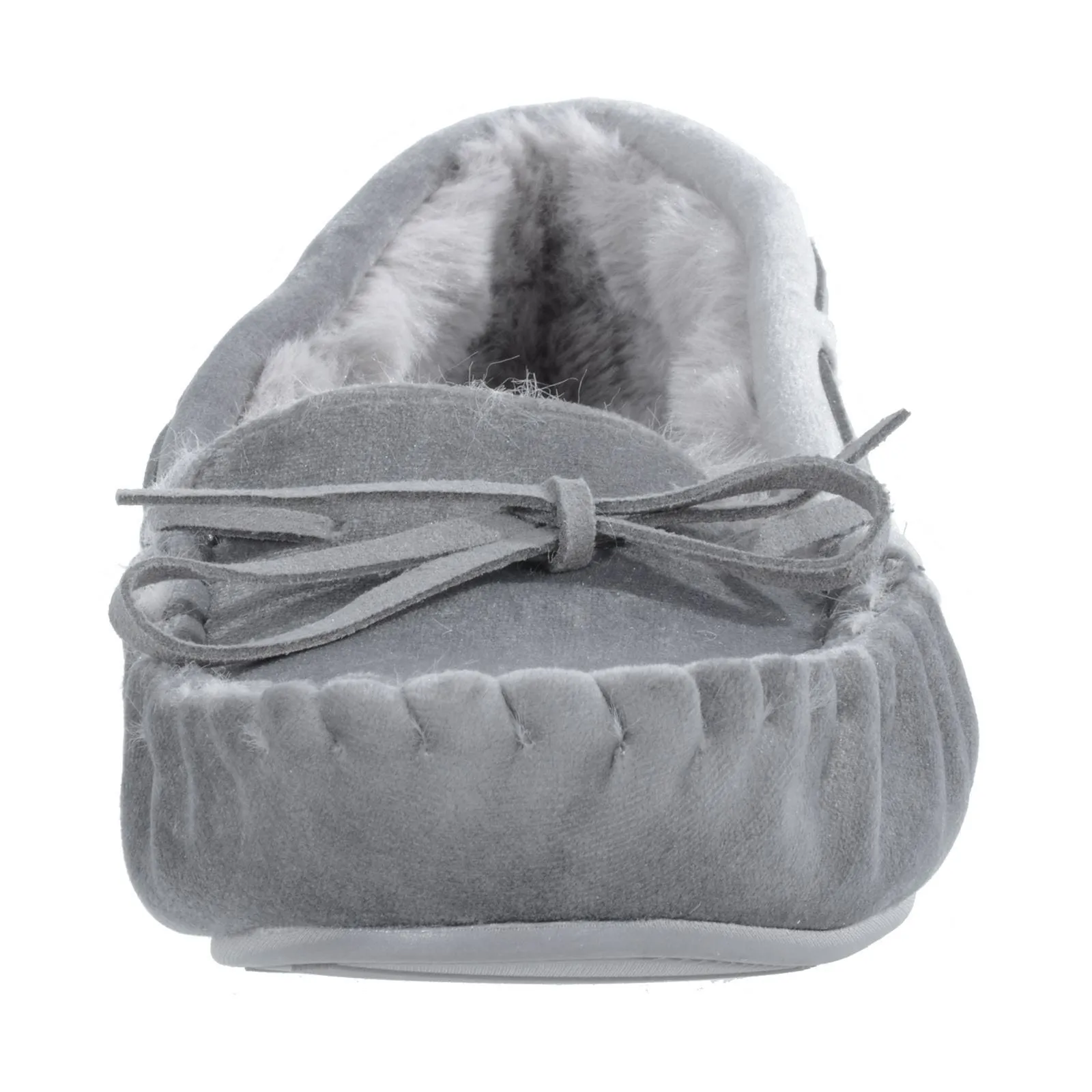 Womens Moccasin Slippers Luxury Velour Fur Lining Non-Slip