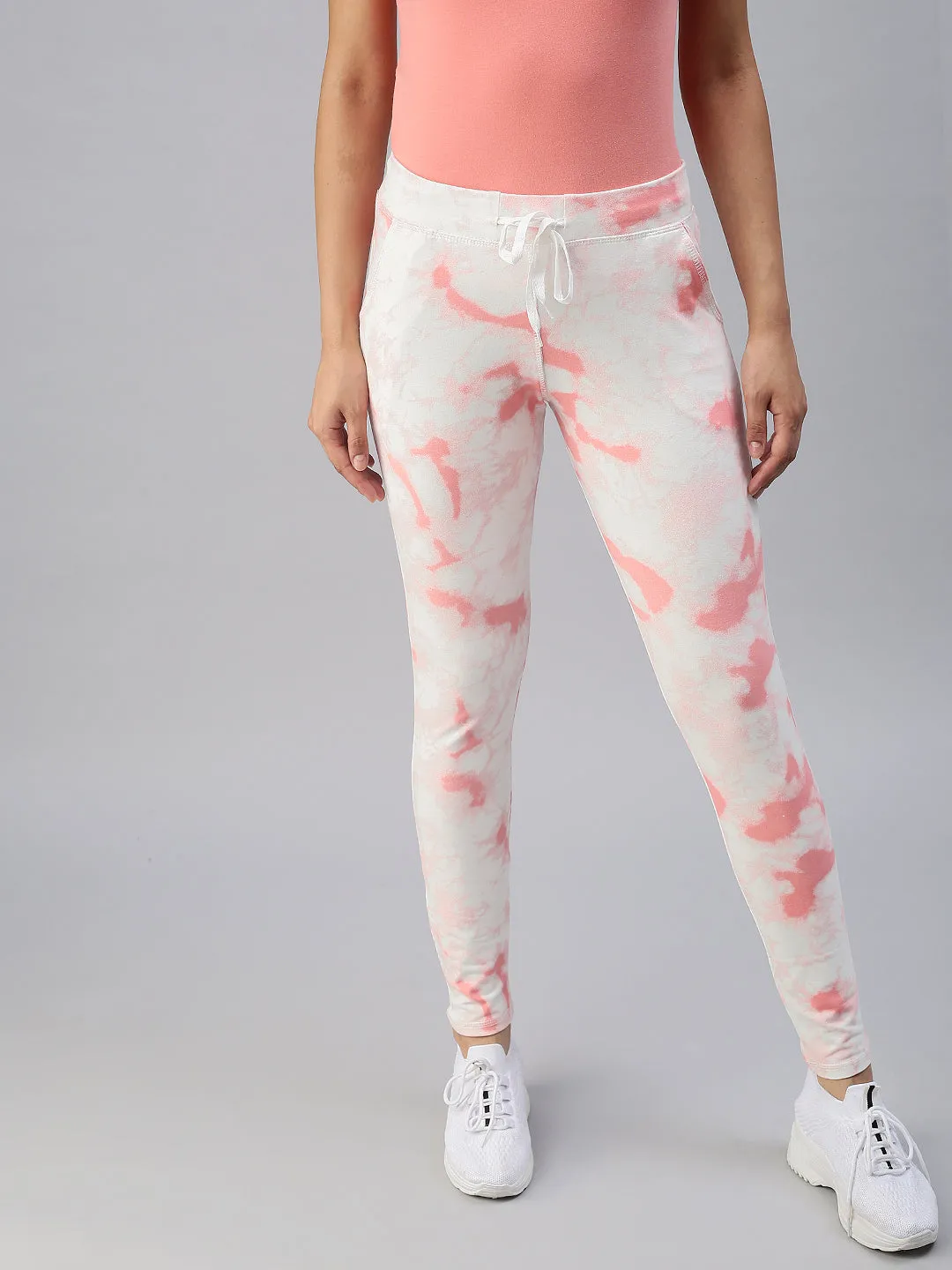 Women's White Tie Dye Track Pants