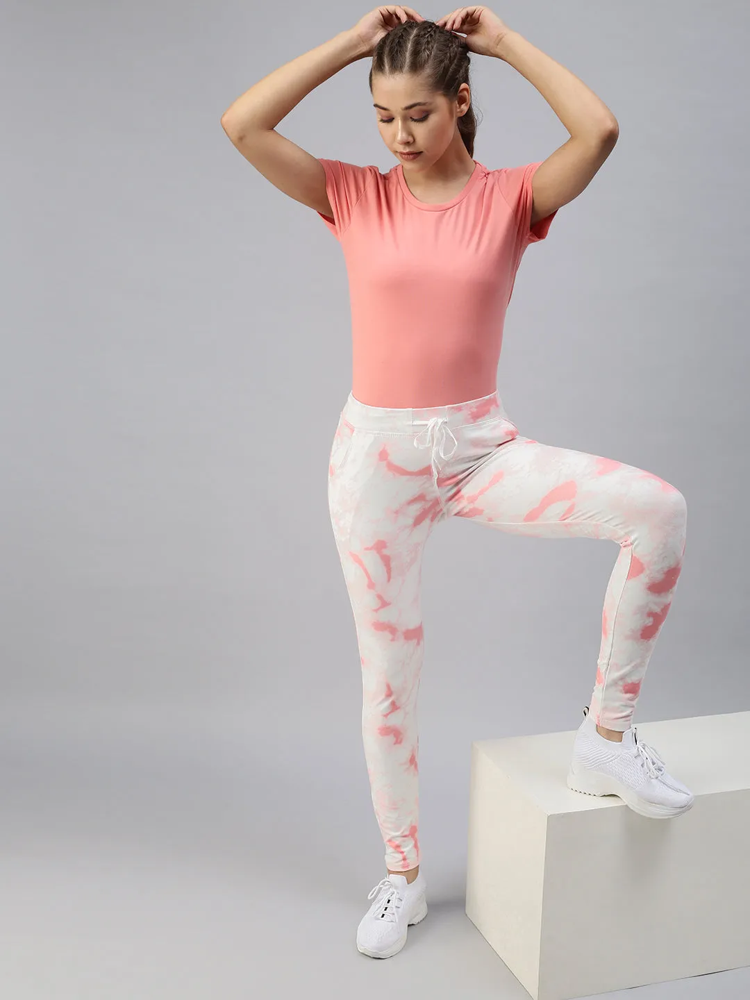 Women's White Tie Dye Track Pants